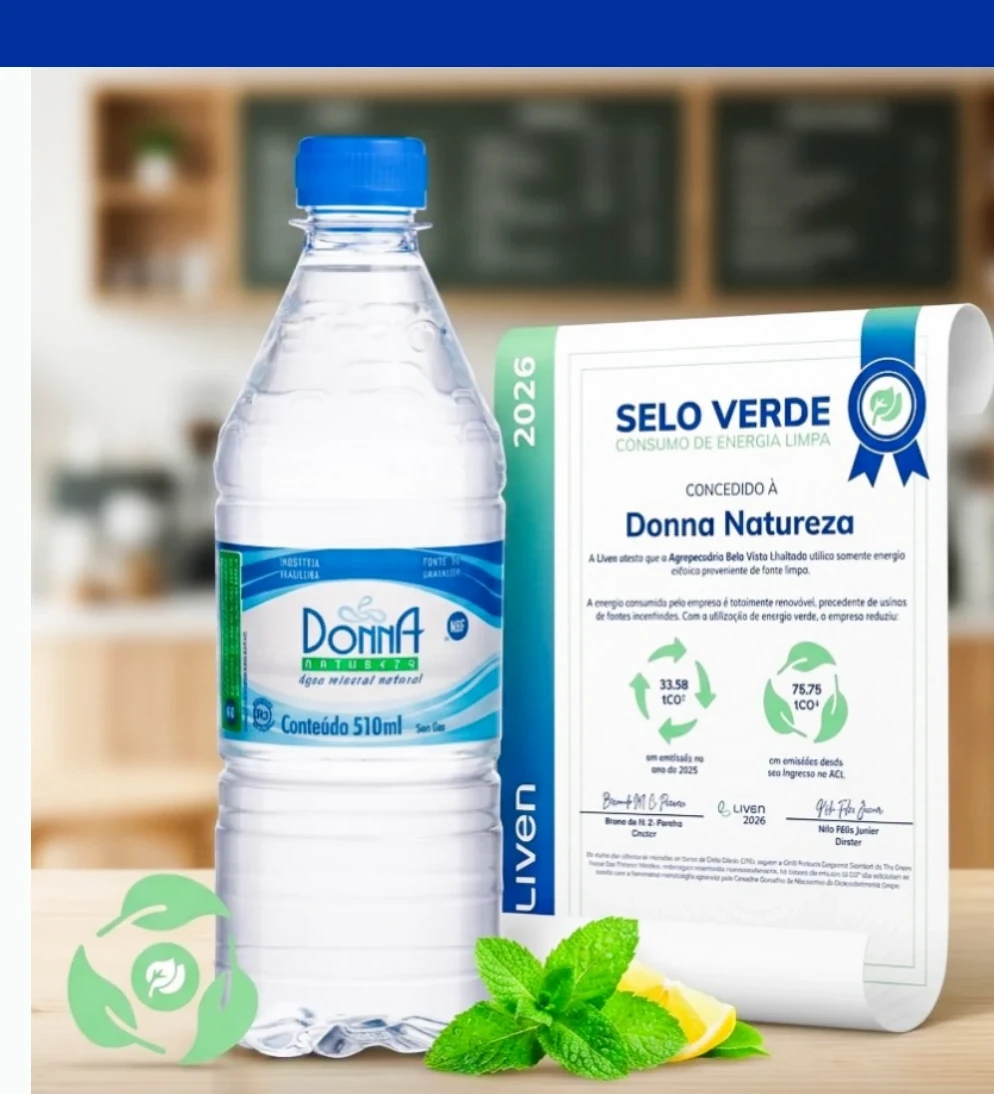 Garrafa Donna Natureza e Selo Verde LIVEN